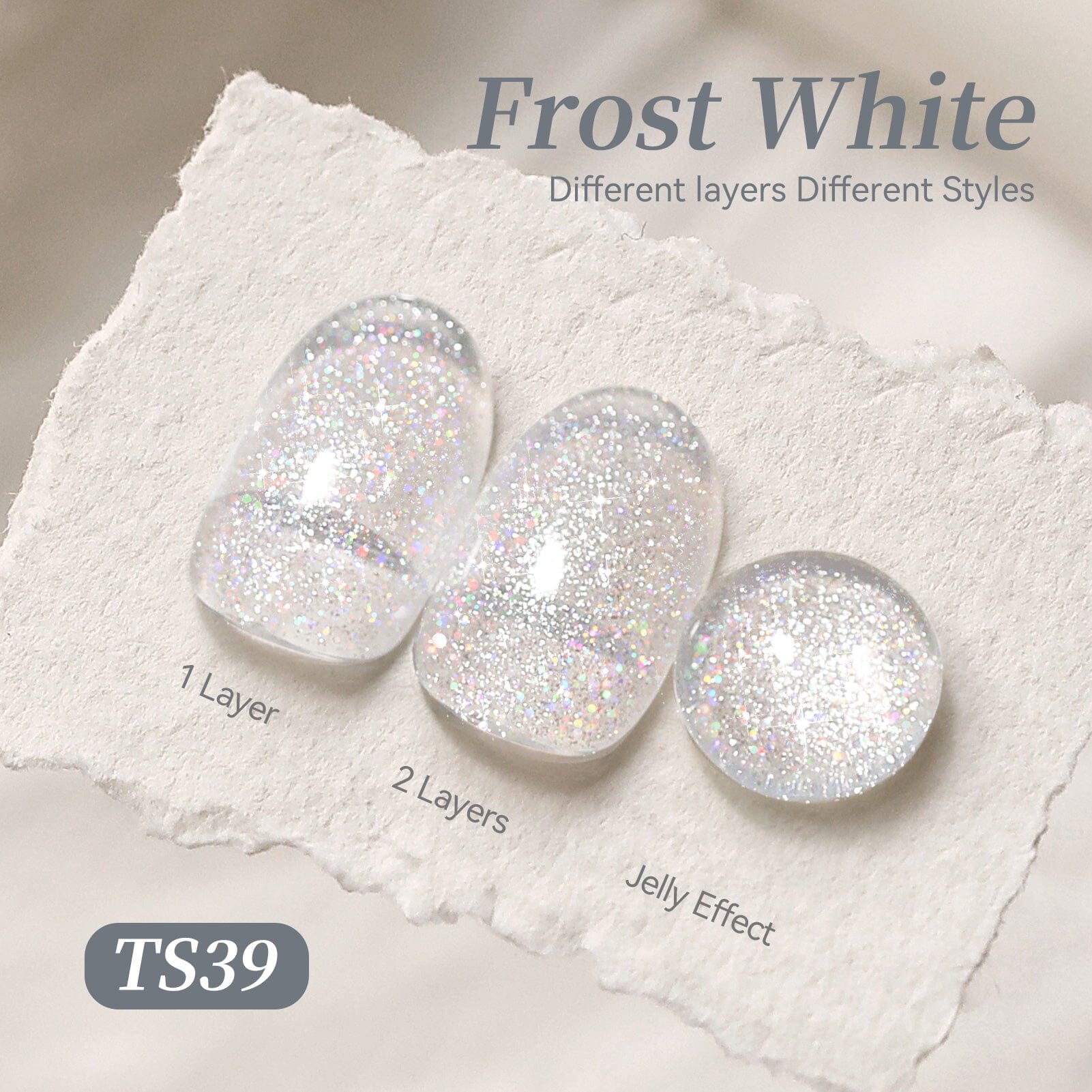 Jelly Gel TS39 Frost White 15ml Gel Nail Polish BORN PRETTY 