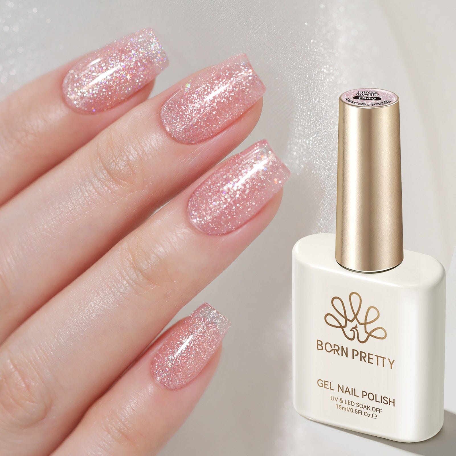 Jelly Gel TS40 Rose Light 15ml Gel Nail Polish BORN PRETTY 