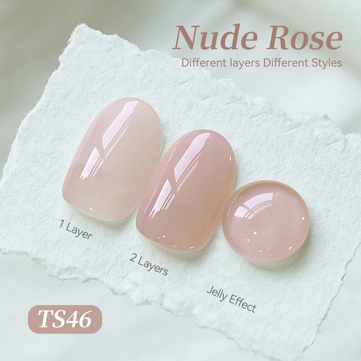 Jelly Gel TS46 Nude Rose 15ml Gel Nail Polish BORN PRETTY 