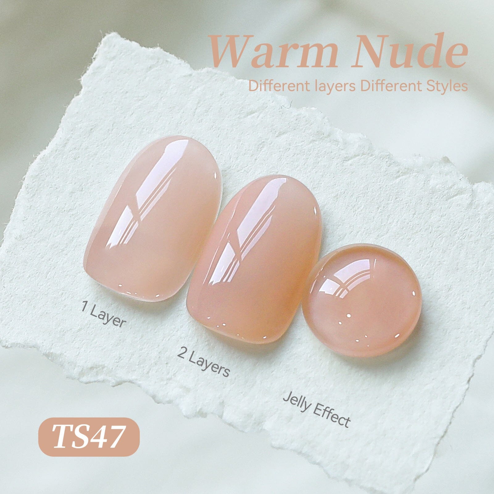 Jelly Gel TS47 Warm Nude 15ml Gel Nail Polish BORN PRETTY 