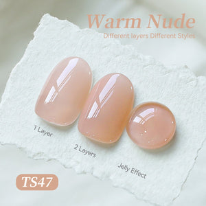 Jelly Gel TS47 Warm Nude 15ml Gel Nail Polish BORN PRETTY 