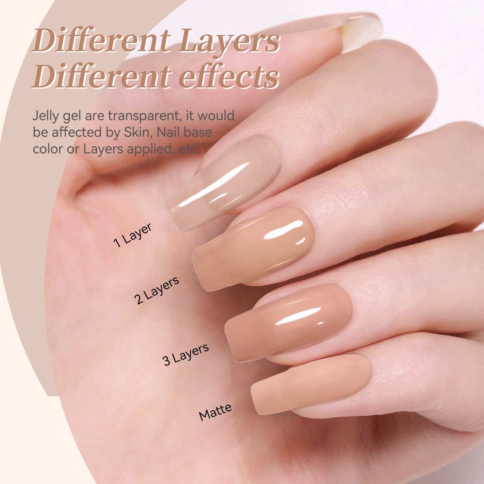 Jelly Gel TS47 Warm Nude 15ml Gel Nail Polish BORN PRETTY 