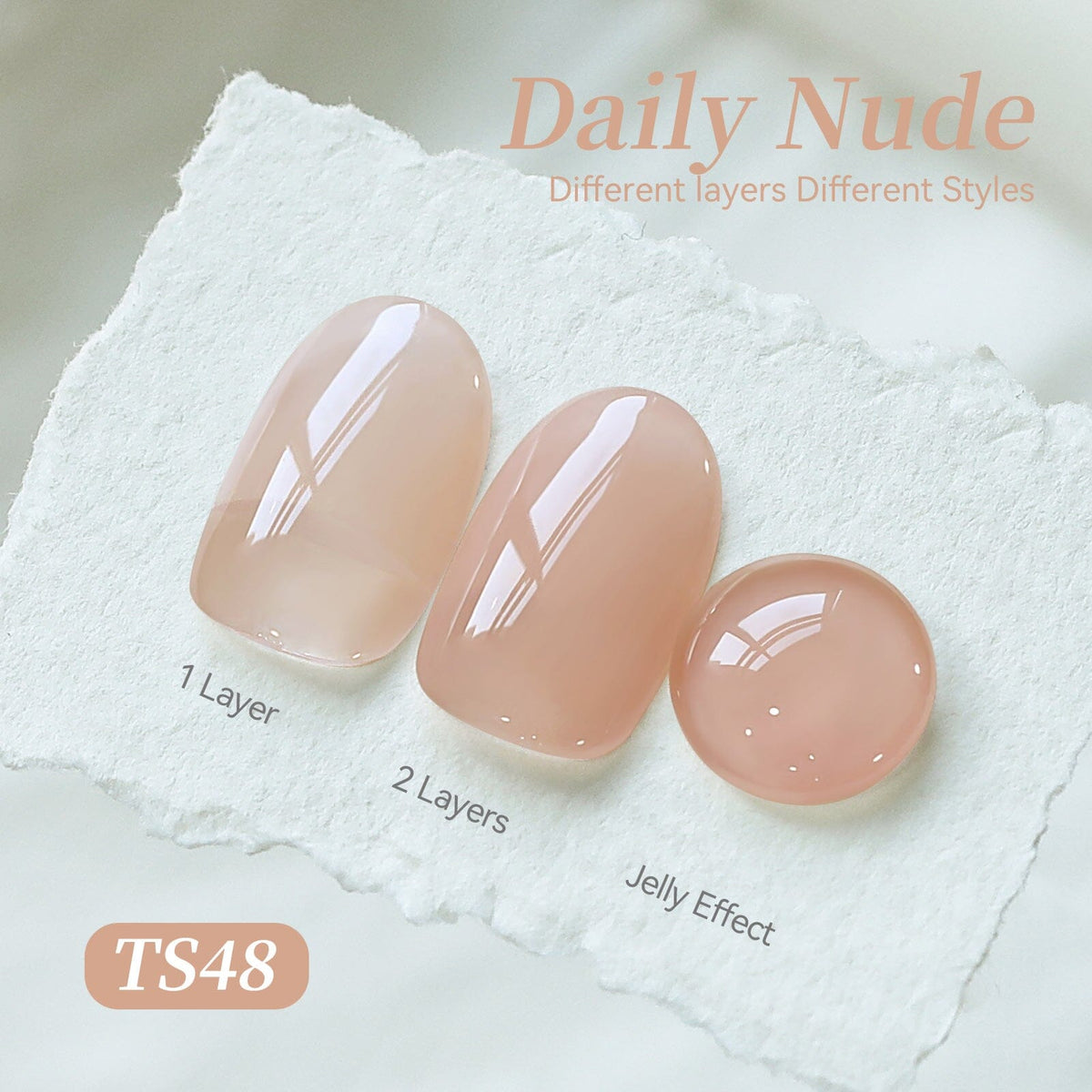 Jelly Gel TS48 Daily Nude 15ml Gel Nail Polish BORN PRETTY 