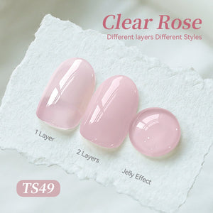 Jelly Gel TS49 Clear Rose 15ml Gel Nail Polish BORN PRETTY 