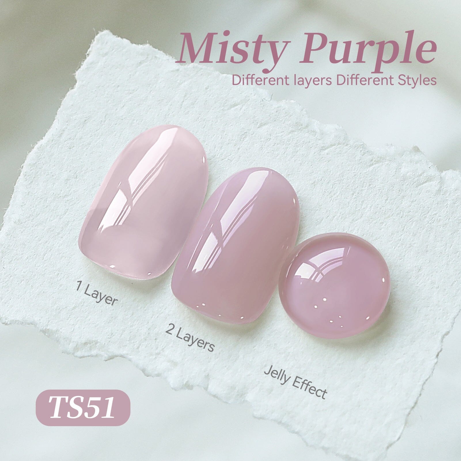 Jelly Gel TS51 Misty Purple 15ml Gel Nail Polish BORN PRETTY 