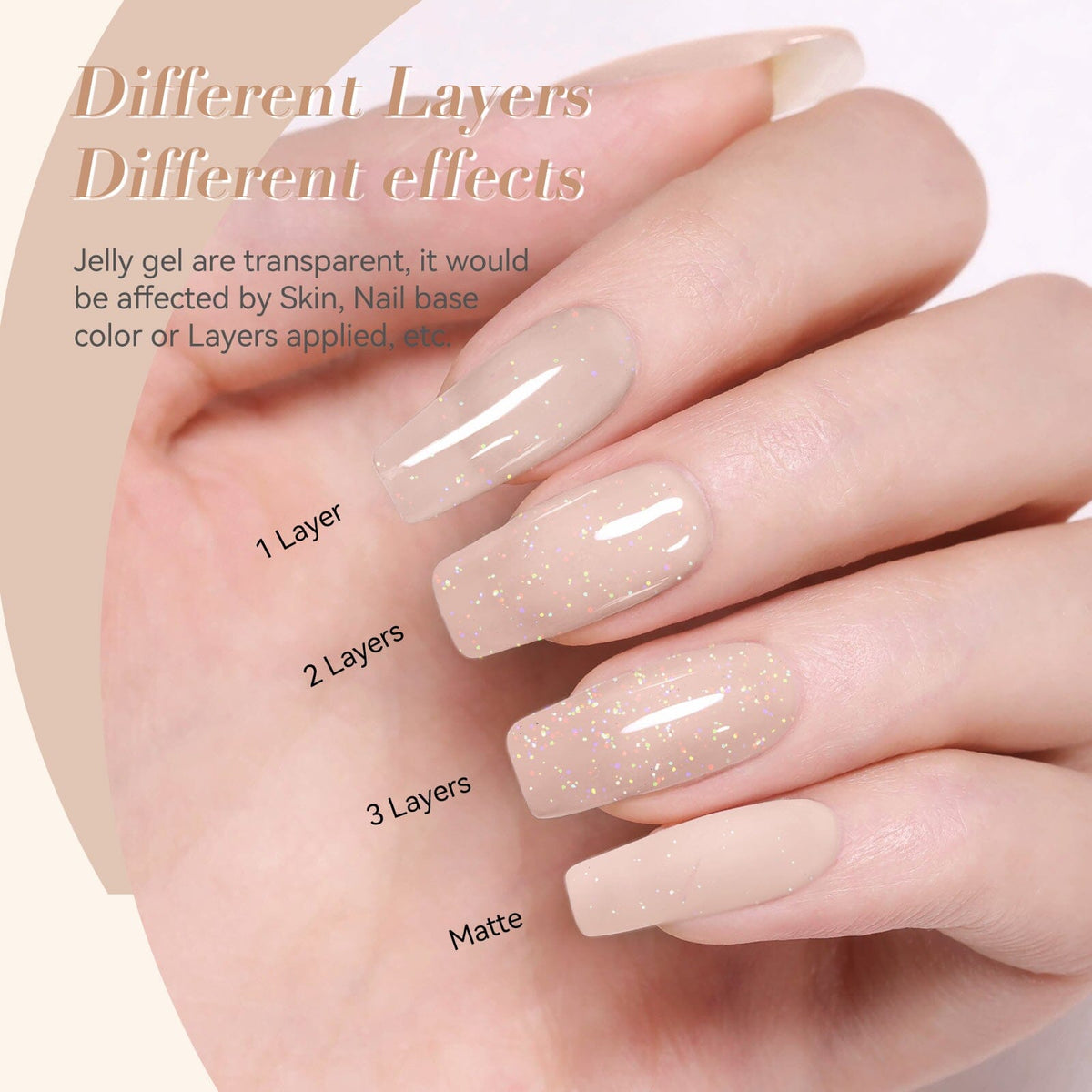 Jelly Gel TS52 Nude Luster 15ml Gel Nail Polish BORN PRETTY 