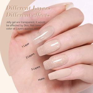 Jelly Gel TS52 Nude Luster 15ml Gel Nail Polish BORN PRETTY 