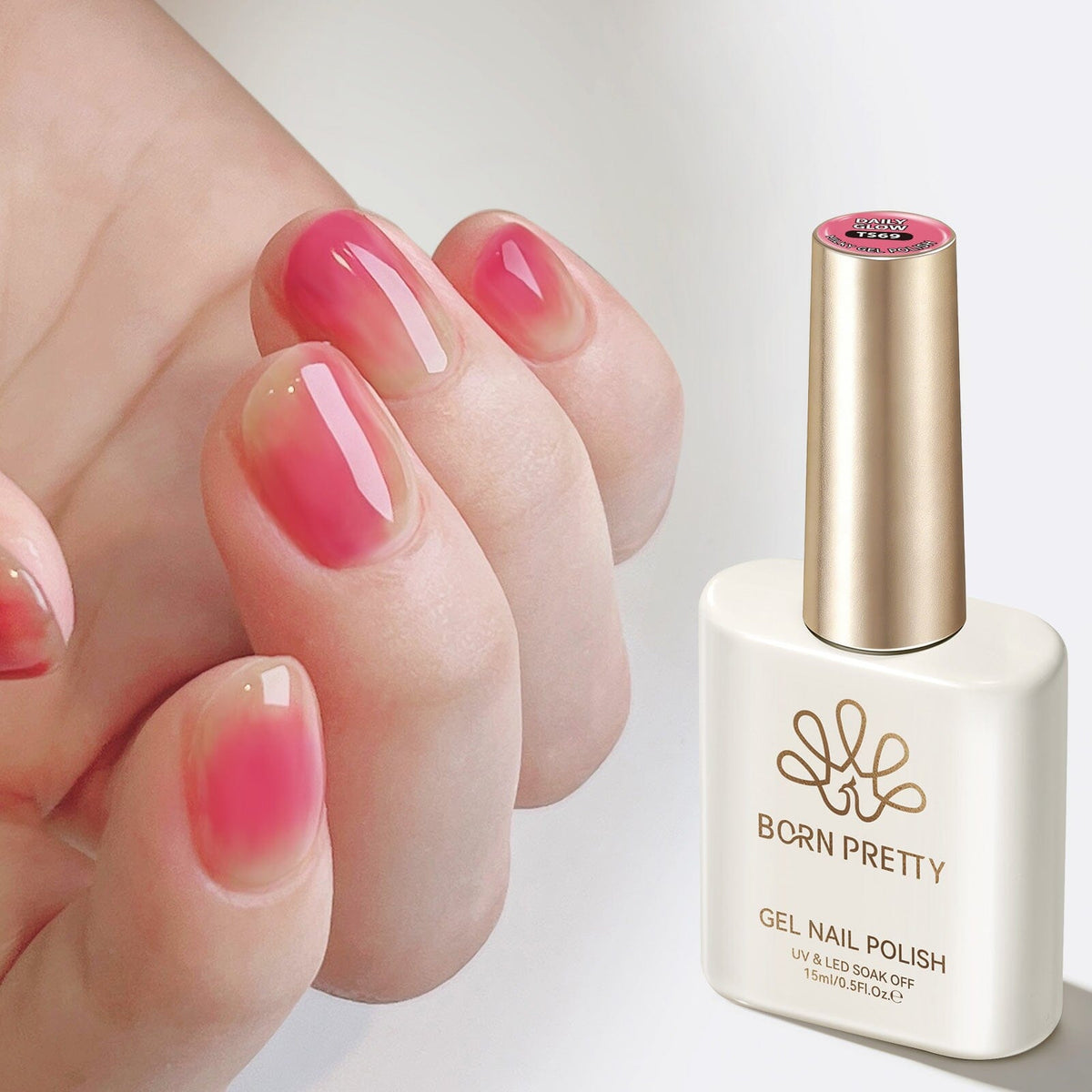 Jelly Gel TS69 Daily Glow 15ml Gel Nail Polish BORN PRETTY 