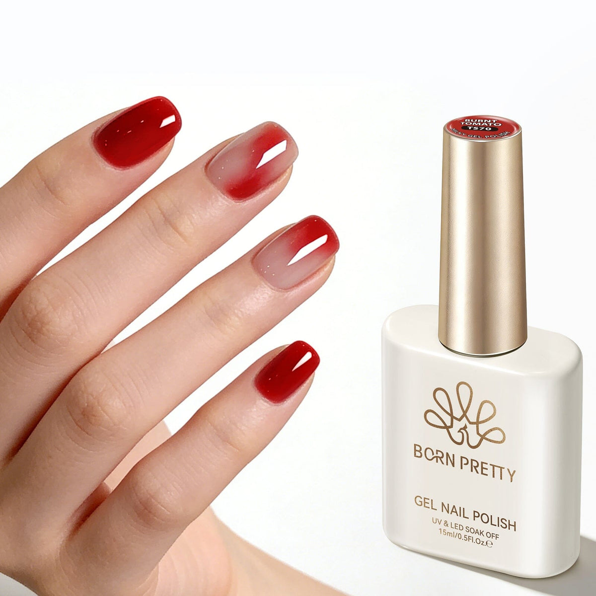 Jelly Gel TS70 Burnt tomato 15ml Gel Nail Polish BORN PRETTY 