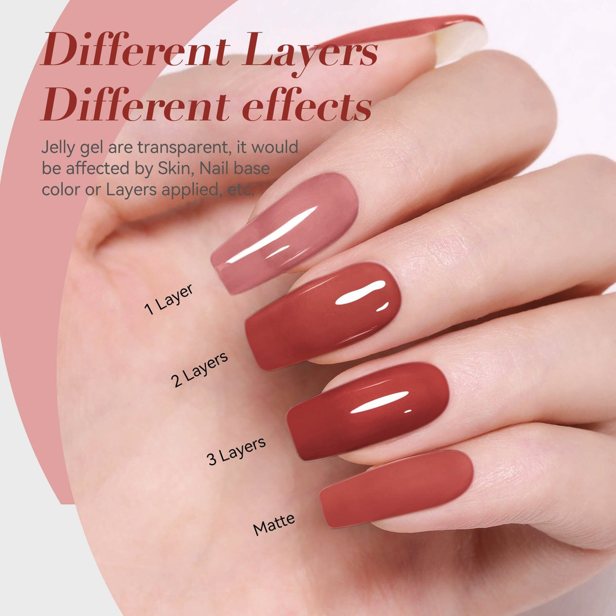 Jelly Gel TS70 Burnt tomato 15ml Gel Nail Polish BORN PRETTY 