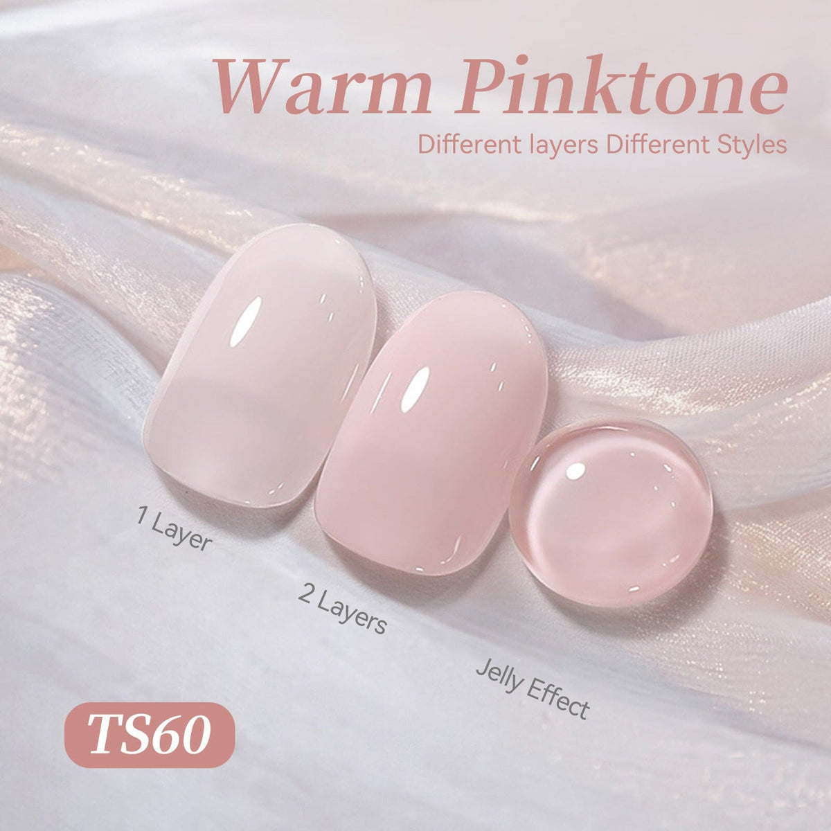 Jelly Gel TS60 Warm Pinktone 15ml Gel Nail Polish BORN PRETTY 
