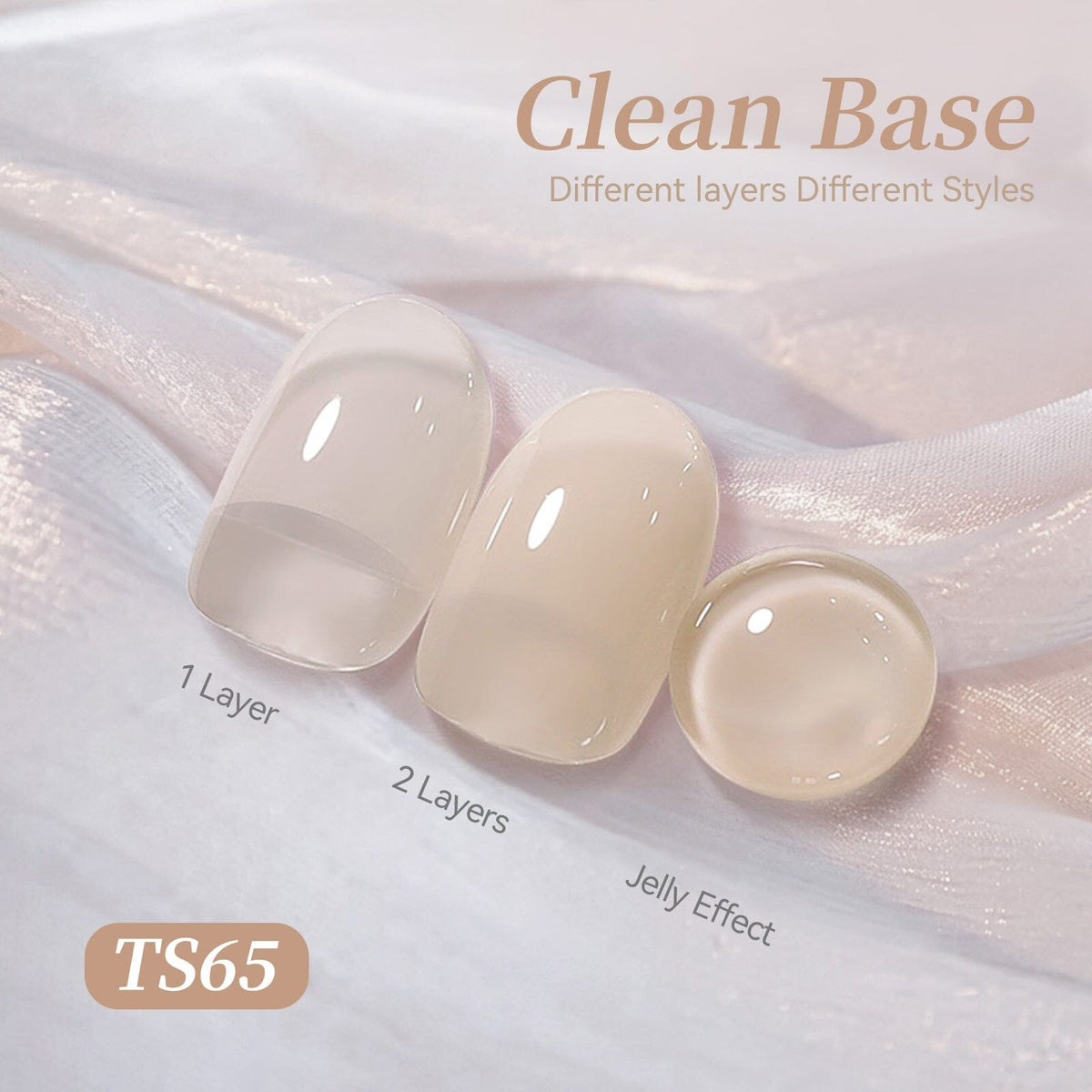 Jelly Gel TS65 Clean Base 15ml Gel Nail Polish BORN PRETTY 