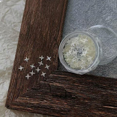 Star Shape White Glitter Nail Sequins Clearance No Brand 