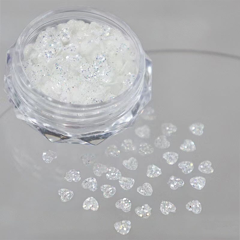 Star Shape White Glitter Nail Sequins Clearance No Brand 