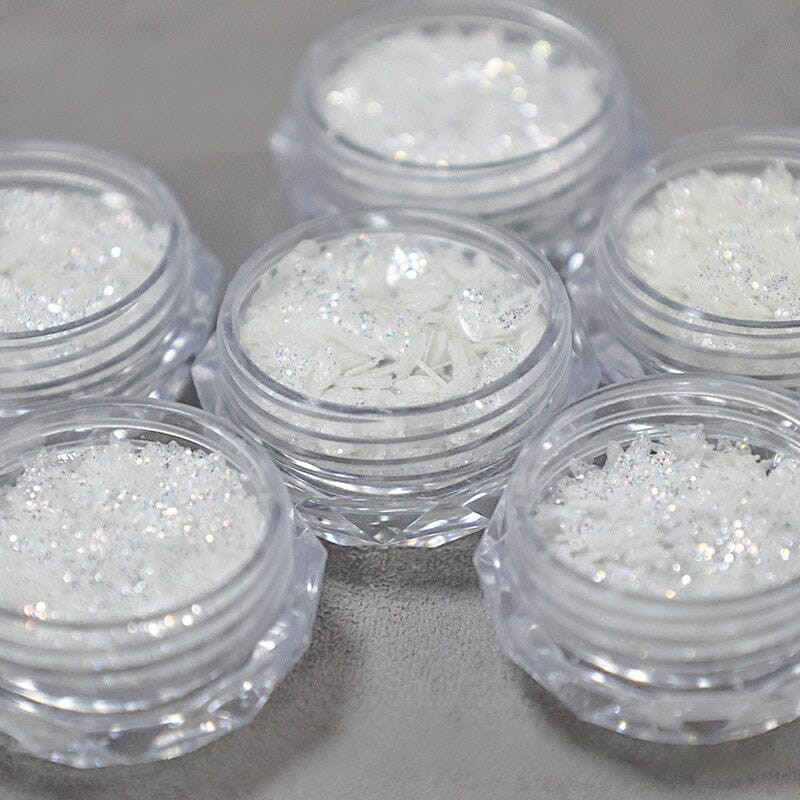 Star Shape White Glitter Nail Sequins Clearance No Brand 