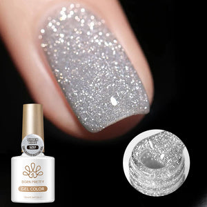 Reflective Glitter Gel SZ57 Silver Rime 10ml