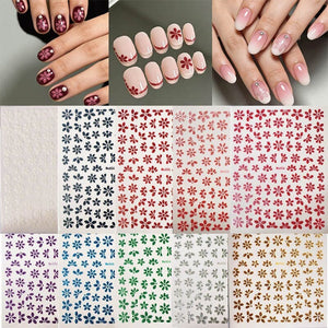 Rose Red Spring Flowers Sakura 3D Nail Sticker #08 Nail Art No Brand 