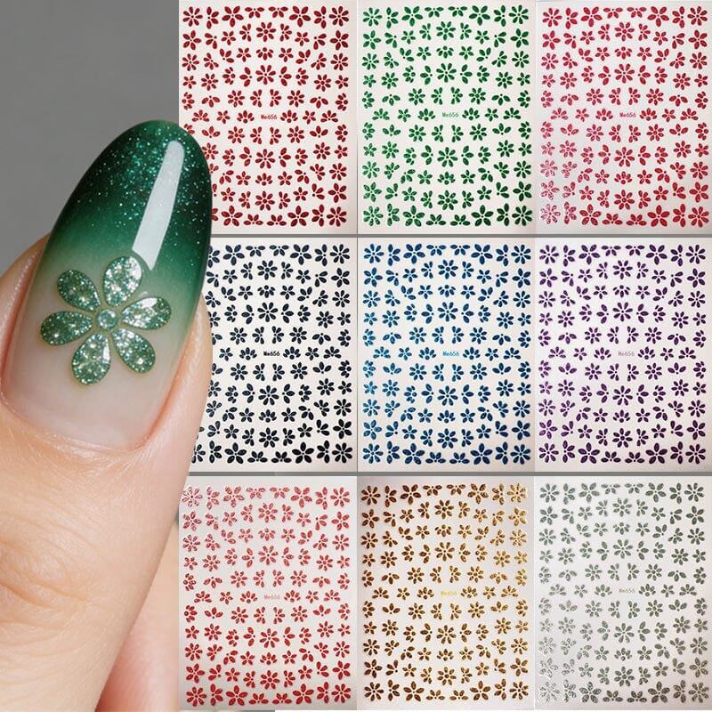 Rose Red Spring Flowers Sakura 3D Nail Sticker #08 Nail Art No Brand 