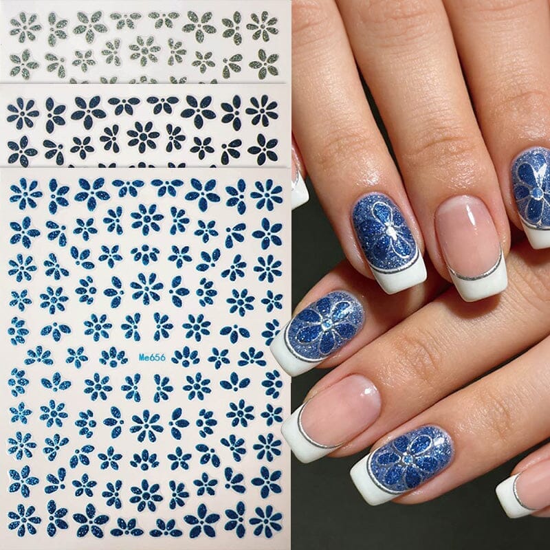 Rose Red Spring Flowers Sakura 3D Nail Sticker #08 Nail Art No Brand 