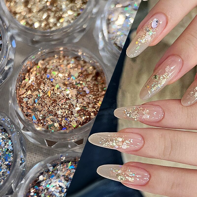 Ultra Sparkly Mixed Shape Polygonal Nail Sequins #02 Nail Art No Brand 