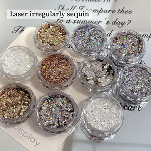 Ultra Sparkly Mixed Shape Polygonal Nail Sequins #02 Nail Art No Brand 