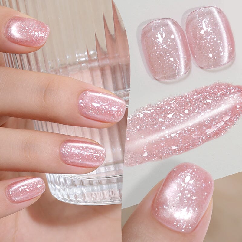 Snow Velvet Cat Magnetic Gel MY549 Bling Pink 10ml Gel Nail Polish BORN PRETTY 