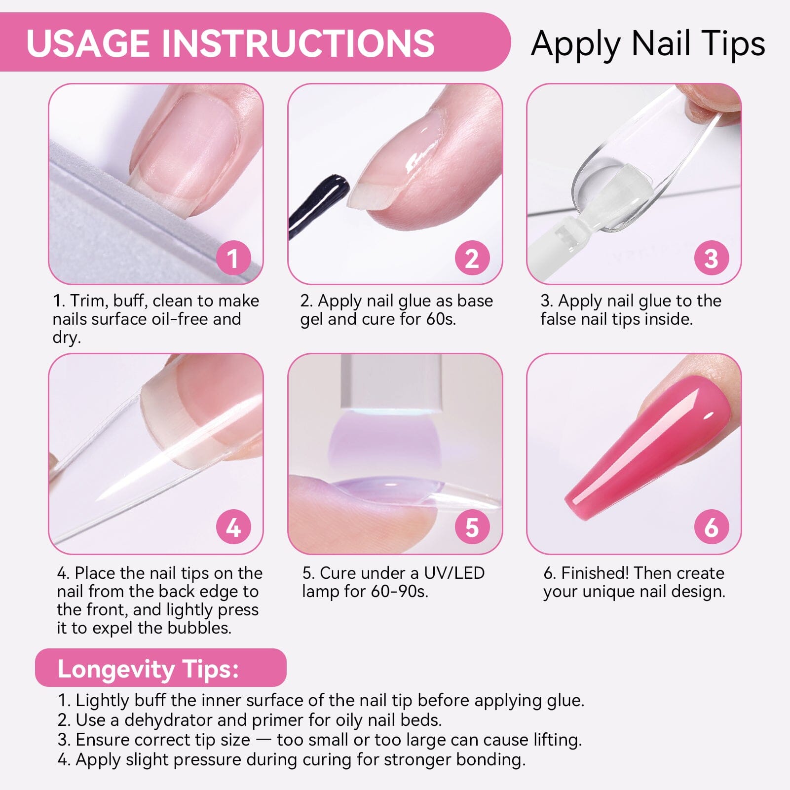 New Upgrade 6 In 1 Nail Glue Gel 15ml Gel Nail Polish BORN PRETTY 