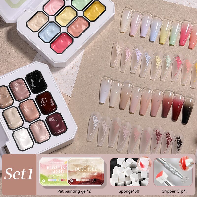 9 Colors 4 in 1 Pat Painting Gel Gel Nail Polish BORN PRETTY 