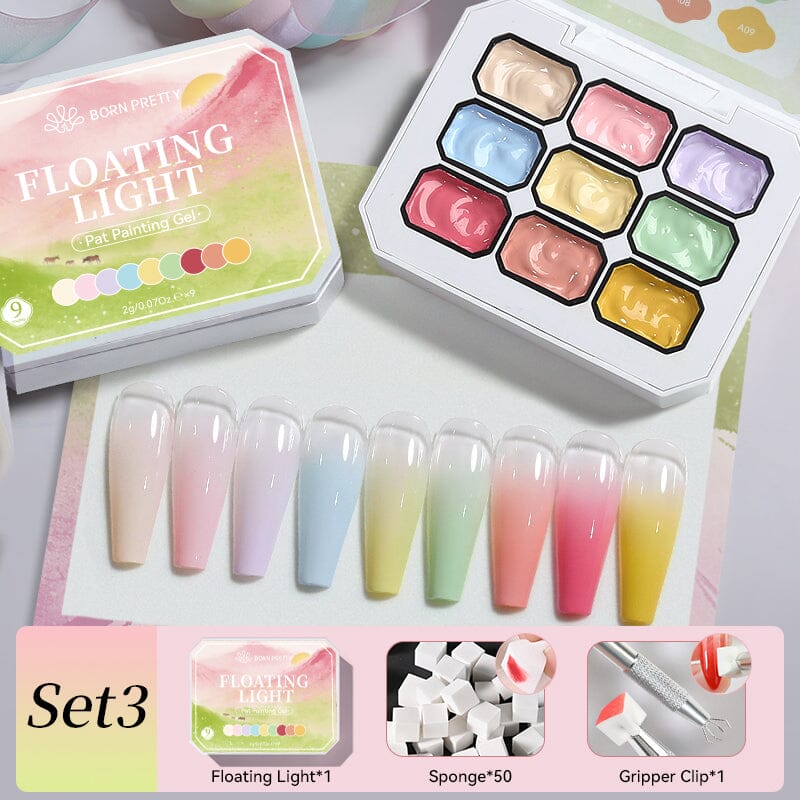 9 Colors 4 in 1 Pat Painting Gel Gel Nail Polish BORN PRETTY Set 3 
