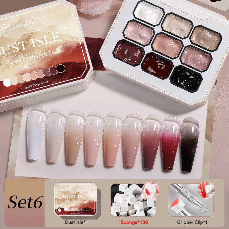 9 Colors 4 in 1 Pat Painting Gel Gel Nail Polish BORN PRETTY 