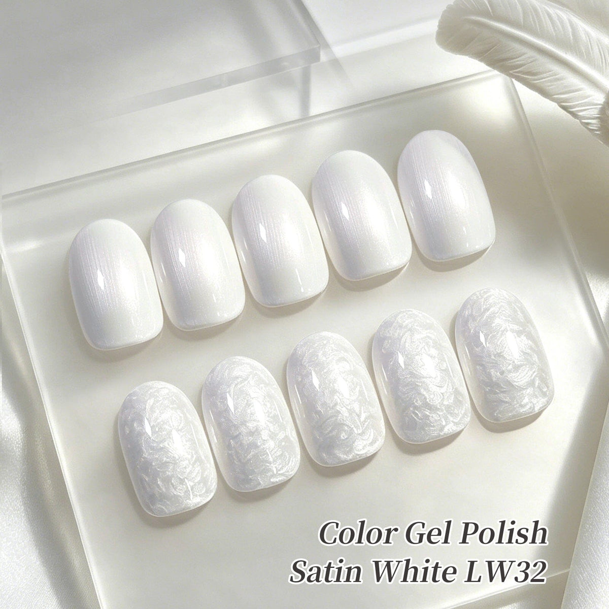 Thread Nail Gel LW32 Satin White 15ml Gel Nail Polish BORN PRETTY 