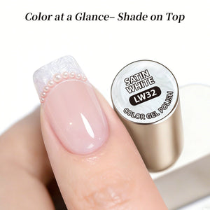 Thread Nail Gel LW32 Satin White 15ml Gel Nail Polish BORN PRETTY 