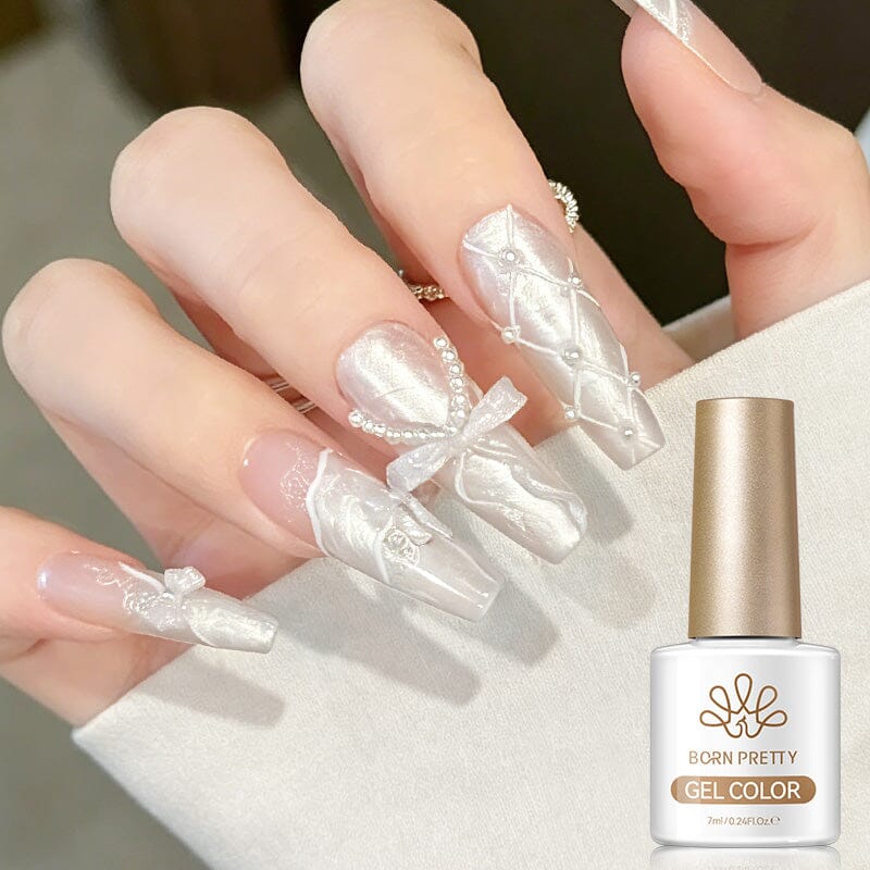 Thread Nail Gel LW32 Satin White 10ml Gel Nail Polish BORN PRETTY 