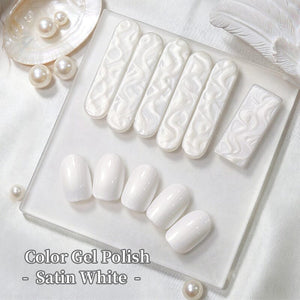 Thread Nail Gel LW32 Satin White 10ml Gel Nail Polish BORN PRETTY 