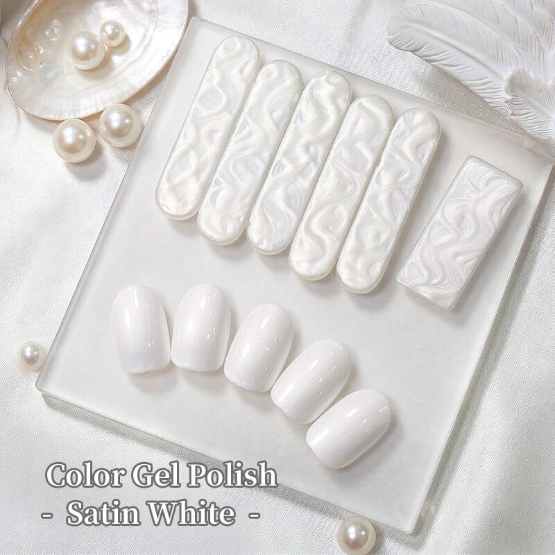 Thread Nail Gel LW32 Satin White 10ml Gel Nail Polish BORN PRETTY 