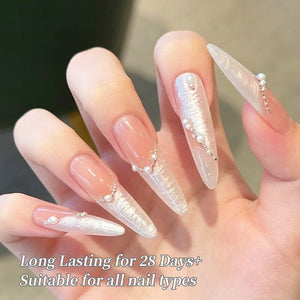 Thread Nail Gel LW32 Satin White 10ml Gel Nail Polish BORN PRETTY 