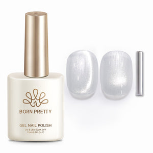 Moonlight Cat Magnetic Gel MY550 Pearl White 15ml Gel Nail Polish BORN PRETTY 