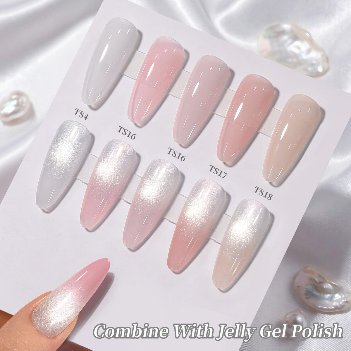 Moonlight Cat Magnetic Gel MY550 Pearl White 15ml Gel Nail Polish BORN PRETTY 