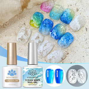 Ocean Wave Nail Gel Set 10ml Gel Nail Polish BORN PRETTY Set 3 