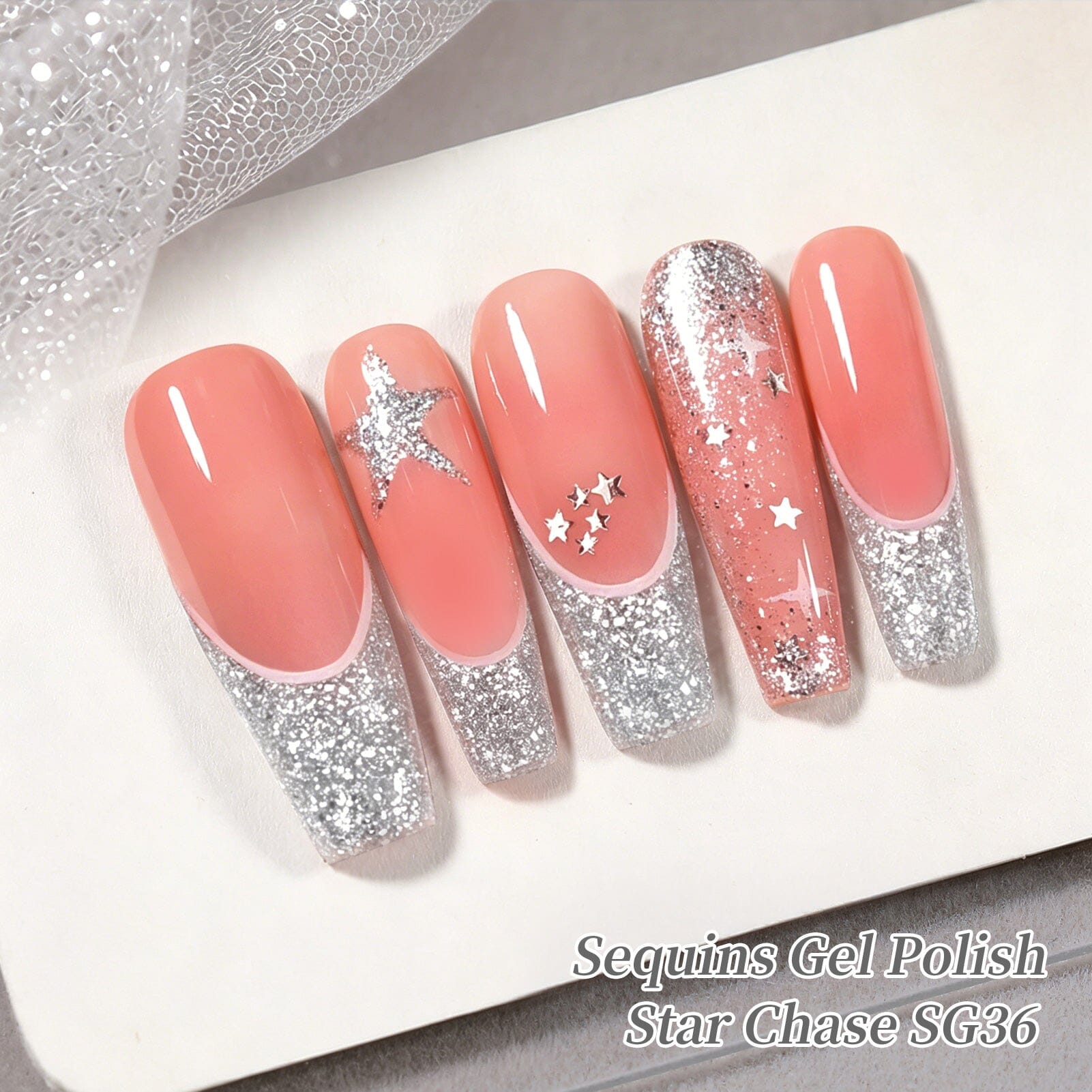 Sequins Gel SG36 Star Chase 15ml Gel Nail Polish BORN PRETTY 