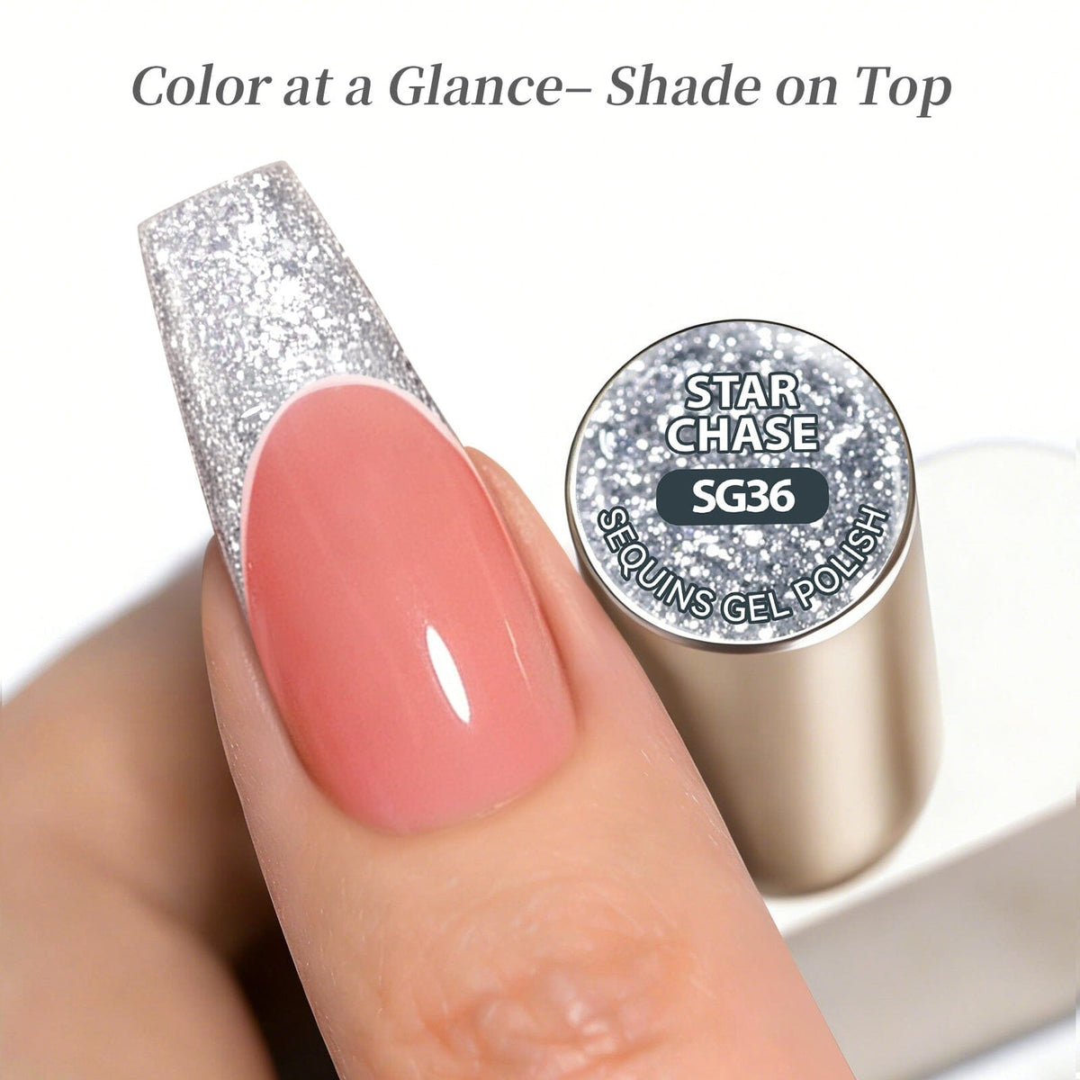 Sequins Gel SG36 Star Chase 15ml Gel Nail Polish BORN PRETTY 