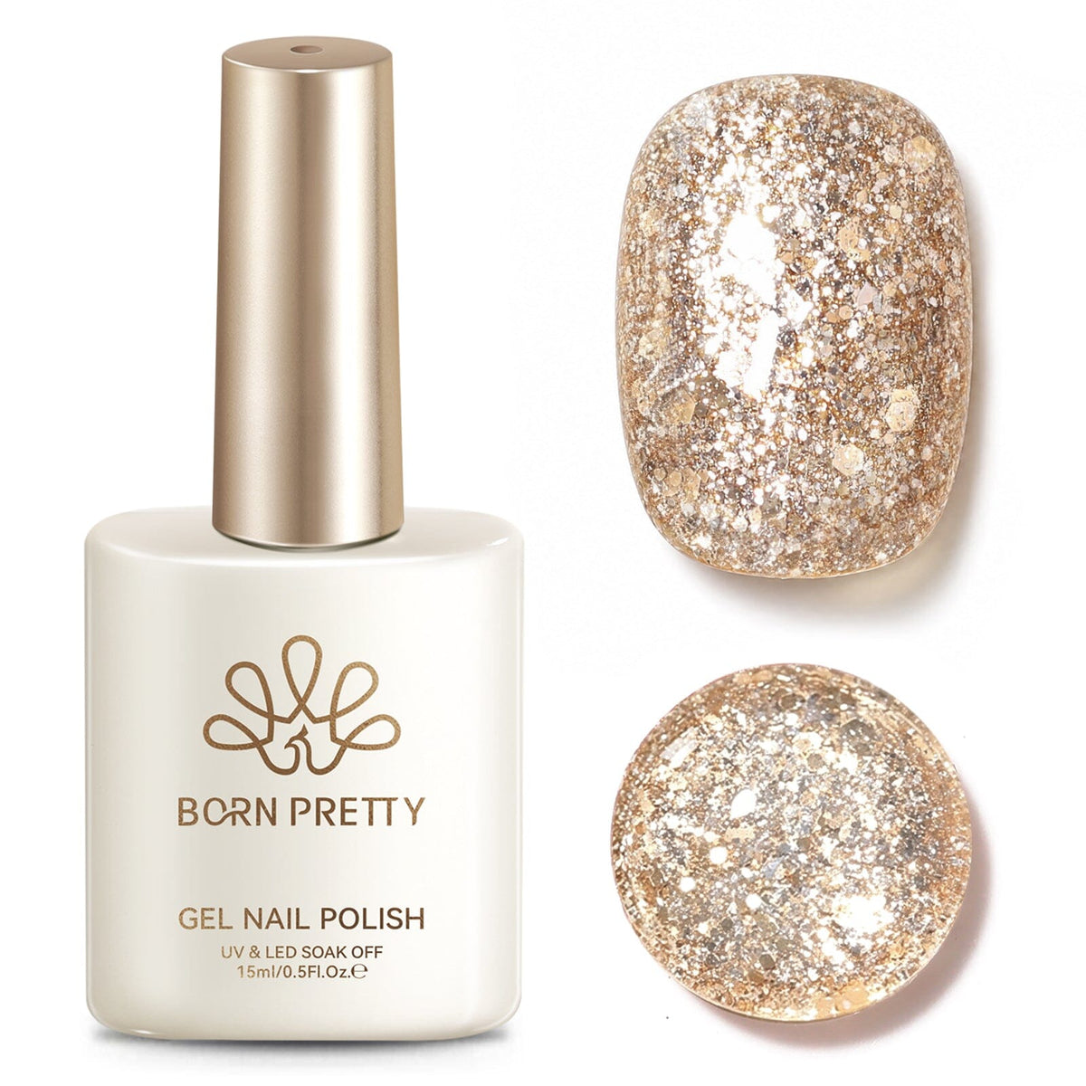 Sequins Gel SG37 Moon Chase 15ml Gel Nail Polish BORN PRETTY 