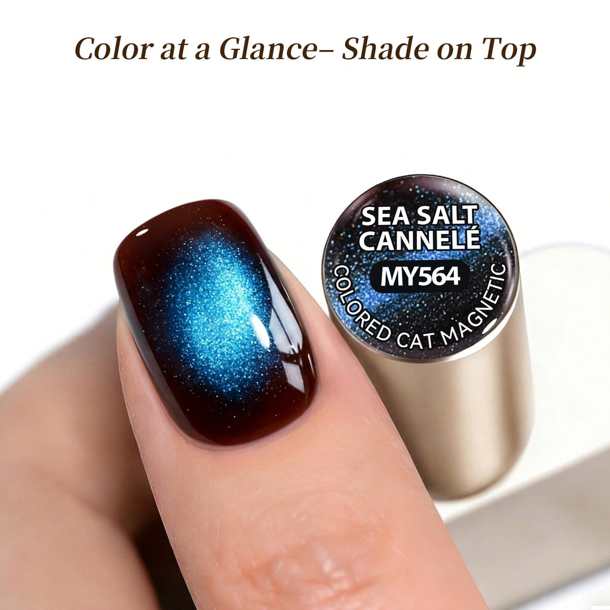 Colored Cat Magnetic Gel MY564 Sea Salt Cannelé 15ml Gel Nail Polish BORN PRETTY 