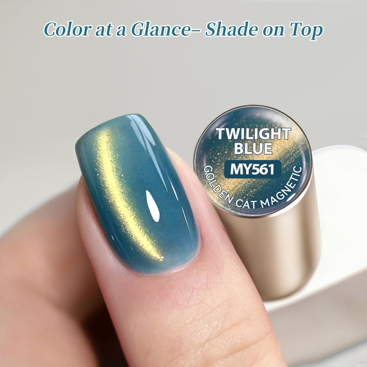 Golden Cat Magnetic Gel MY561 Twilight Blue 15ml Gel Nail Polish BORN PRETTY 