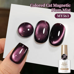 Colored Cat Magnetic Gel MY563 Plum Mist 10ml Gel Nail Polish BORN PRETTY 