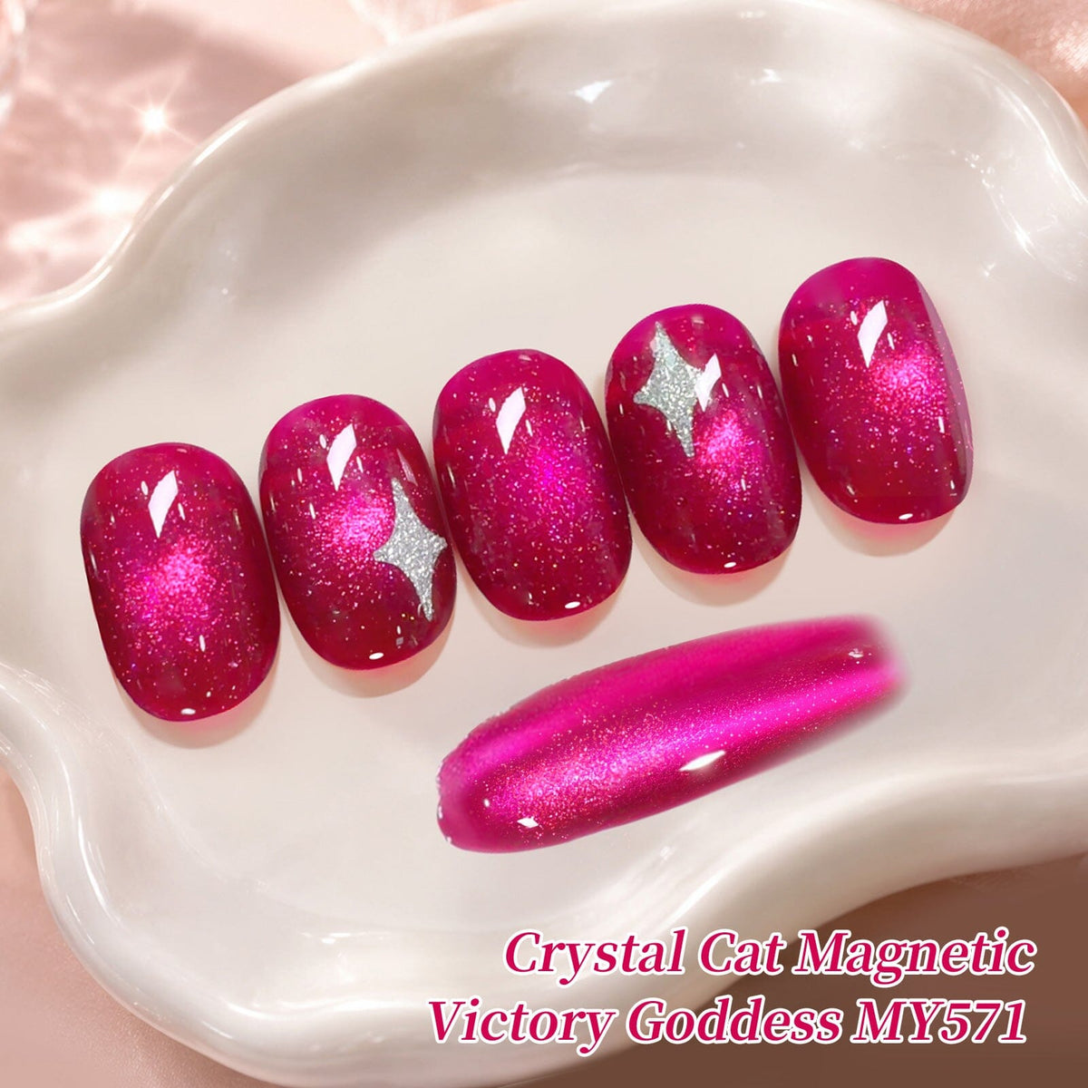 Crystal Cat Magnetic Gel MY571 Victory Goddess 15ml Gel Nail Polish BORN PRETTY 