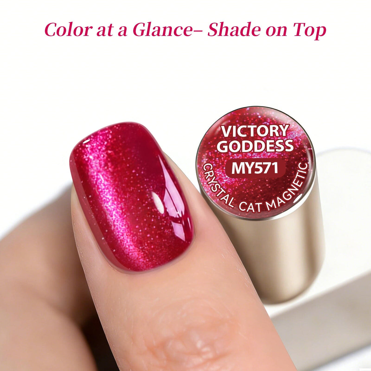 Crystal Cat Magnetic Gel MY571 Victory Goddess 15ml Gel Nail Polish BORN PRETTY 