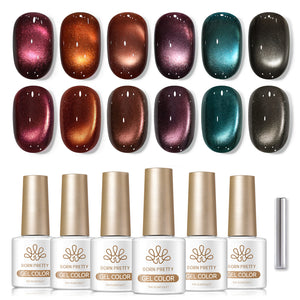 6 Colors Glass Cat Magnetic Gel M73 Amber Glow 7ml