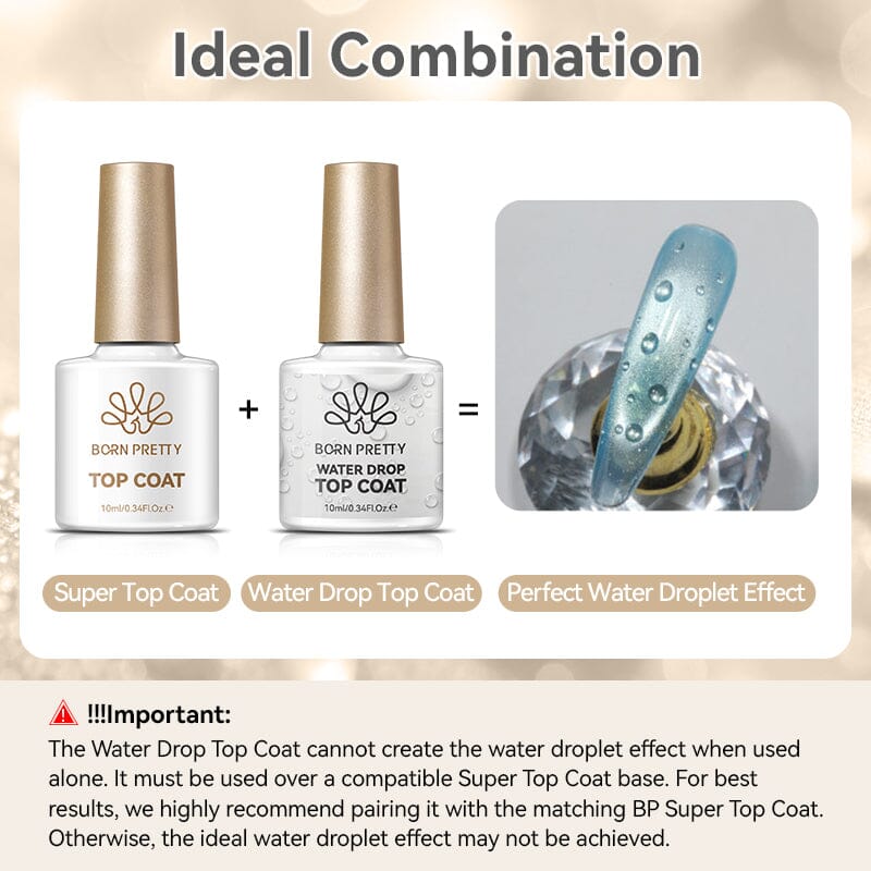 Water Drop Top Coat & Cat Magnetic Gel MY270 Base & Top Coat BORN PRETTY 