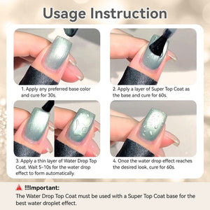 Water Drop Top Coat & Cat Magnetic Gel MY270 Base & Top Coat BORN PRETTY 
